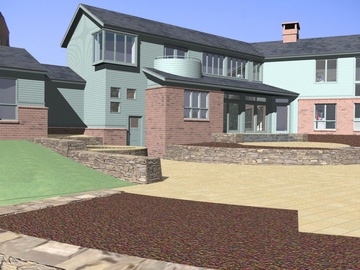 Martin Residence Guest House - modeled house, pool and terrace