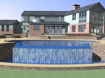 Martin Residence Guest House - modeled house, pool and terrace