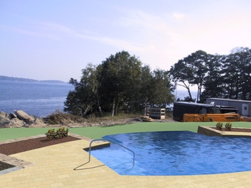 Martin Residence Guest House - modeled house, pool and terrace