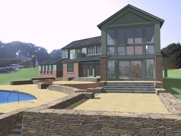 Martin Residence Guest House - modeled house, pool and terrace